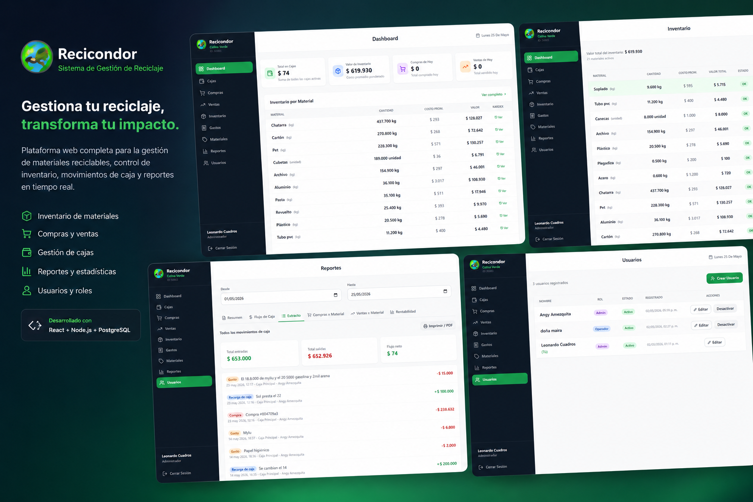 Recicondor — App ECA recicladora
